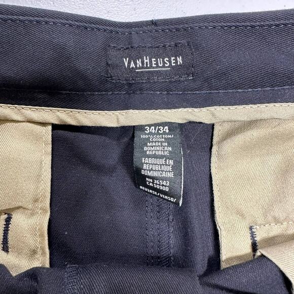 Van Heusen NWT Men's Classic Fit Wrinkle Free No Iron 34 x 34 Dress Pants - Picture 6 of 7